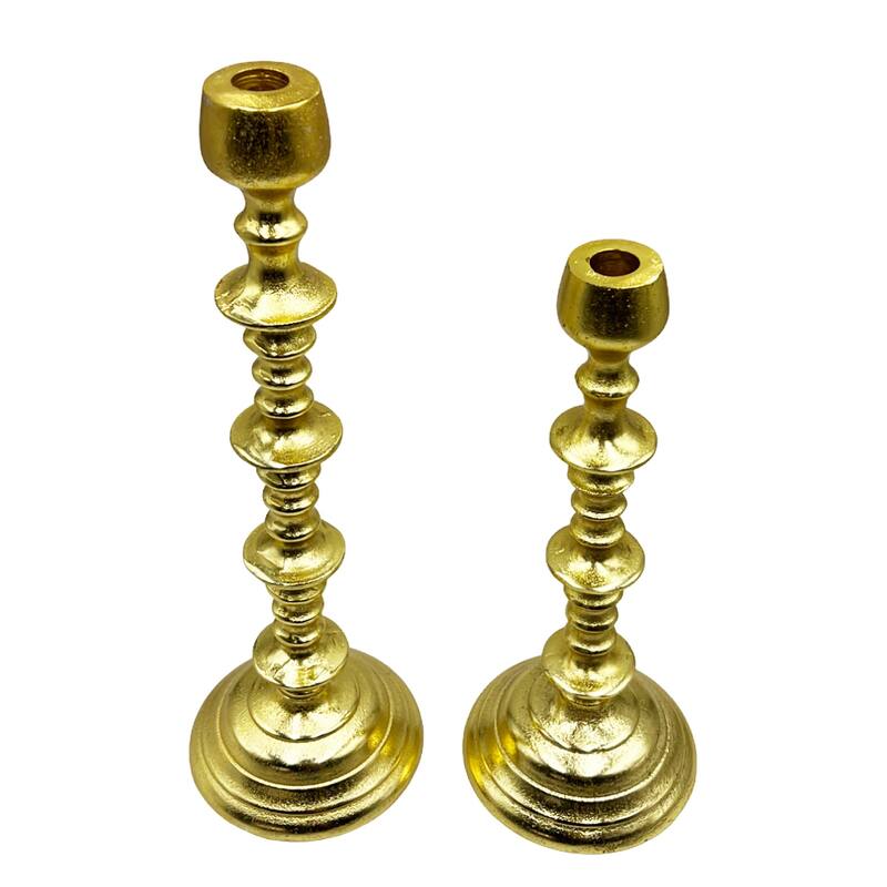 Set of 2 Decorative Handmade Aluminum Artistic Candle holder - Set of 2