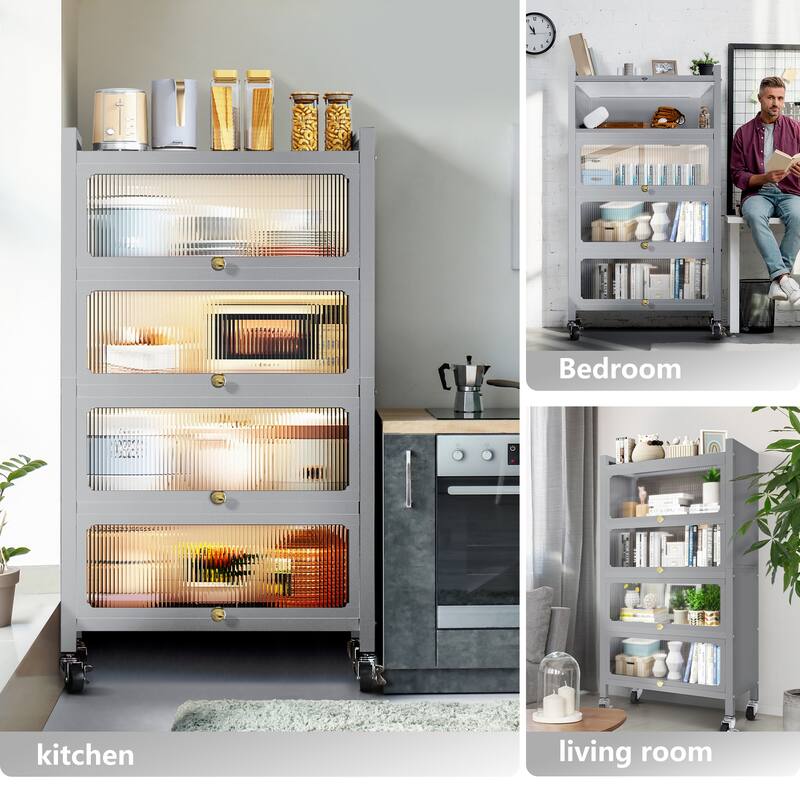 MEGA CASA 5 - Layer Steel Accent Cabinet with Door - N/A