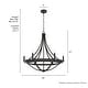 preview thumbnail 4 of 40, Hunter Perch Point Chandelier, Wheel, Candle, Dining Room, Entry, Modern Rustic, Industrial