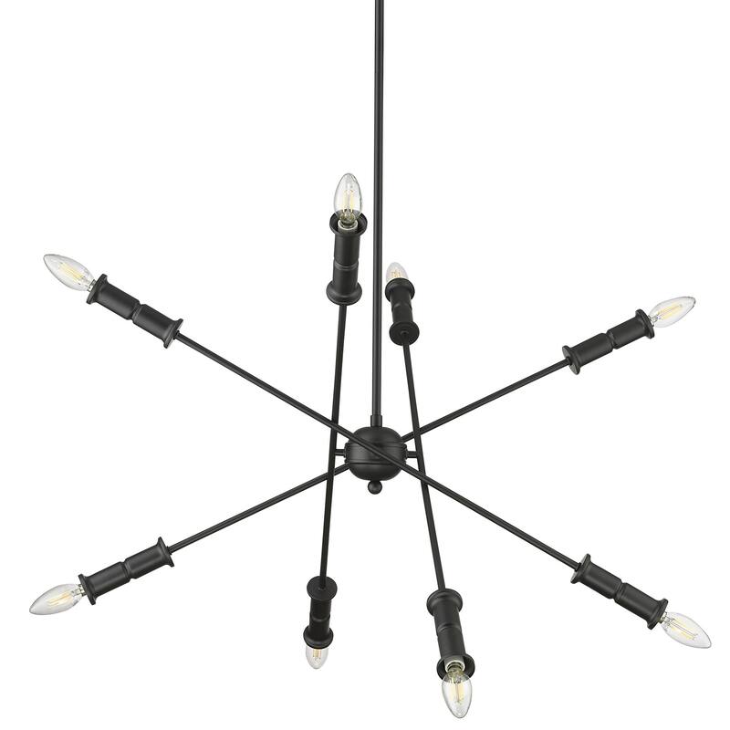 Millennium Lighting 29108 Potiss 8 Light 33" Wide Sputnik Chandelier - Matte Black