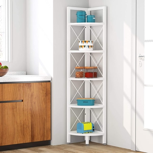 Tribesigns 5 outlet tier corner shelf