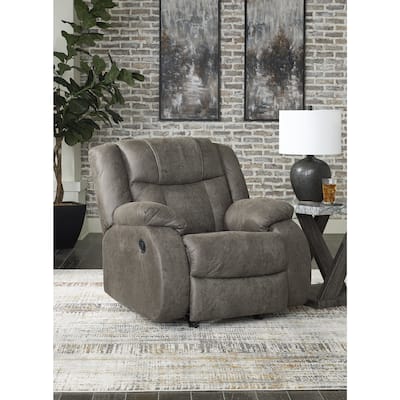 Signature Design by Ashley First Base Gunmetal Recliner