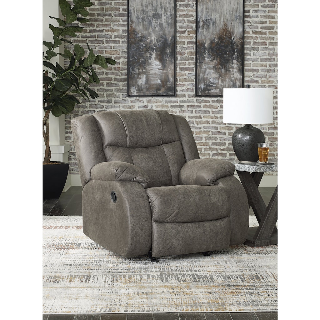 Signature Design by Ashley First Base Gunmetal Recliner