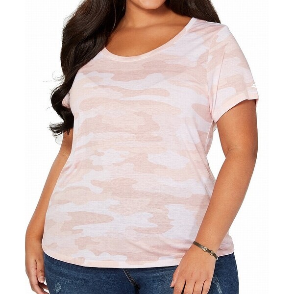 lucky brand pink camo tee