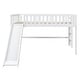 preview thumbnail 5 of 22, Full Low Loft Bed with Ladder & Slide, White