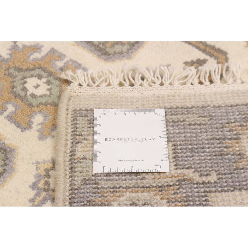 ECARPETGALLERY Hand-knotted Royal Oushak Cream Wool Rug - 2'5 x 7'10