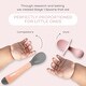 preview thumbnail 4 of 4, Grabease Baby Silicone Spoon, Set of 2 for Baby-Led Weaning & Self-Feeding (Blush, Gray)