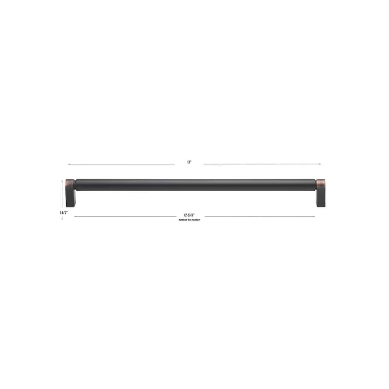 GlideRite 12-5/8 Inch 320mm Center to Center Solid Smooth Cabinet Bar Pull - 4787-320
