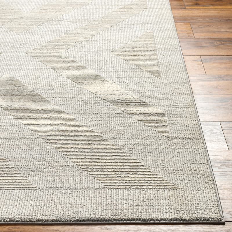 Livabliss Alder Machine Washable Geometric Striped Area Rug
