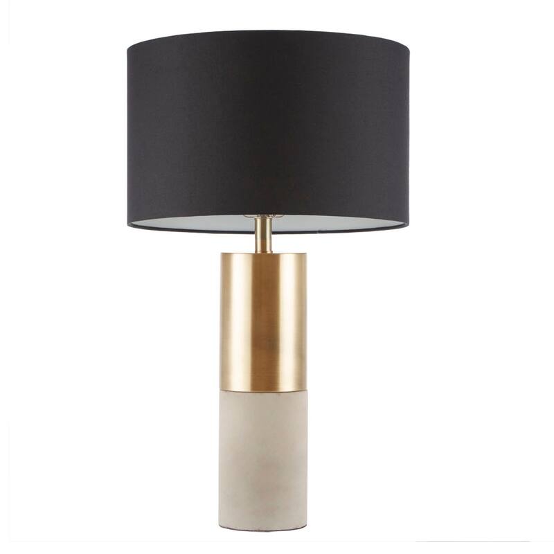 Concrete Table Lamp Modern Bedside Lighting for Living Room Bedroom Office