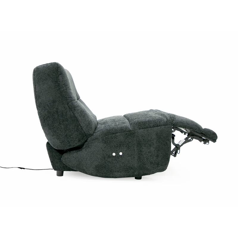 Divani Casa Basil Modern Dark Grey Fabric Large Electric Recliner Chair