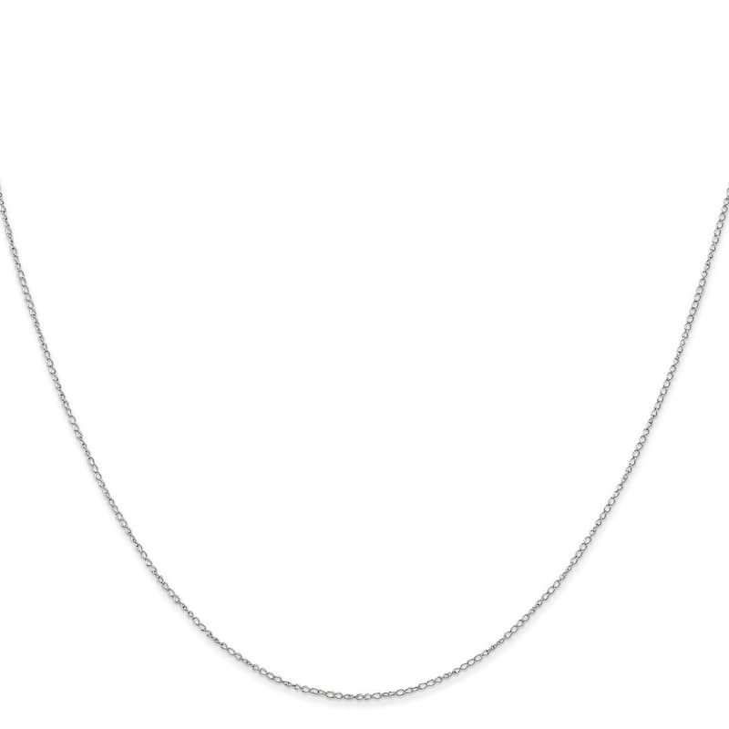Curata 14k White Gold Solid 0.42mm Carded Curb Chain Necklace Options: 16 18 20 24