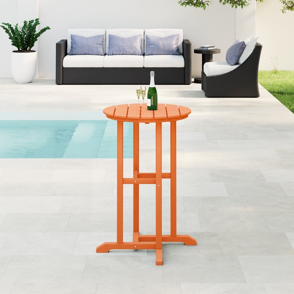 Laguna Hdpe All Weather Outdoor Patio 24" Round Counter Bistro Table