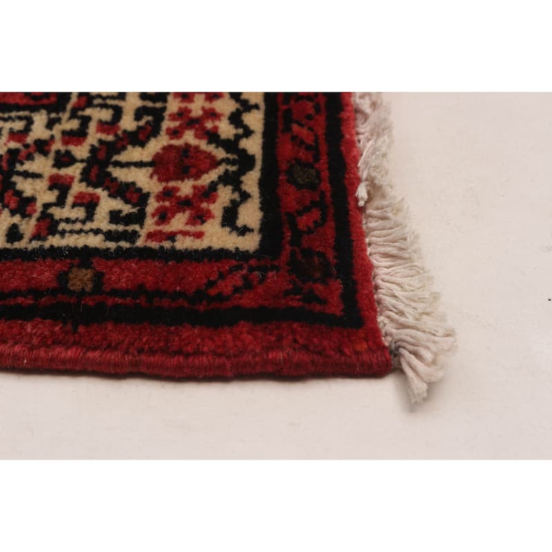 ECARPETGALLERY Hand-knotted Andelz Red Wool Rug - 3'8 x 13'4