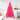 Pre-Lit Artificial Tinsel Christmas Tree - 7' - Pink - Clear Lights - 7 Foot
