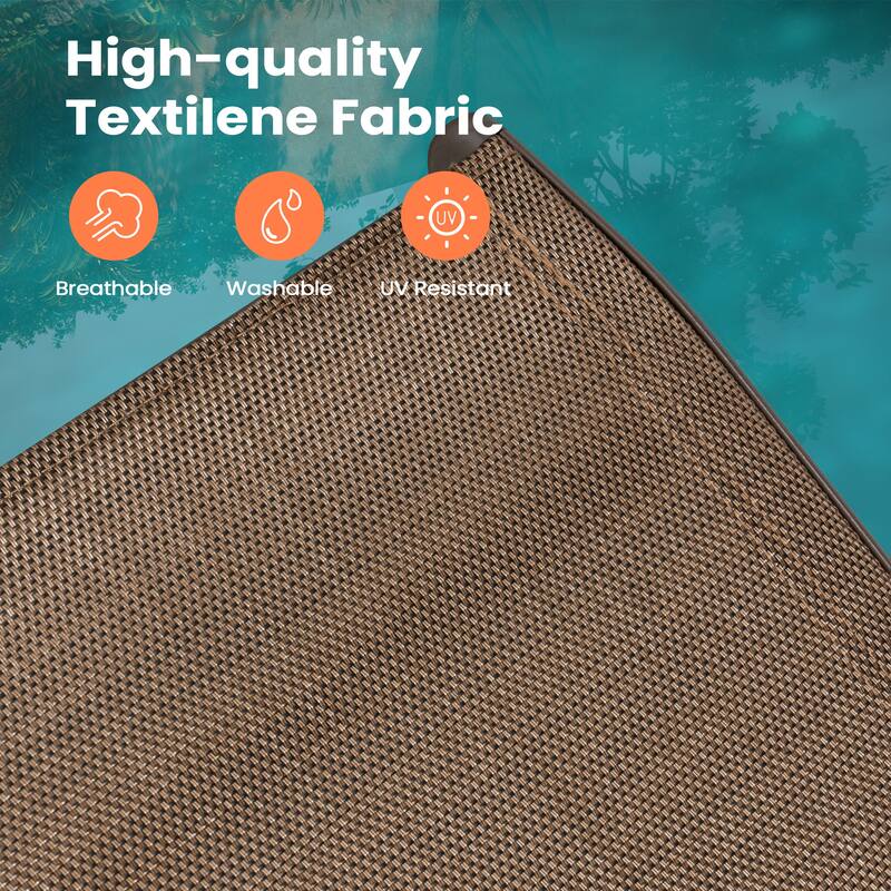 Pellebant Outdoor Adjustable Patio Chaise Lounge Chairs with Armrest Set of 2