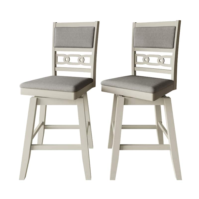 CraftPorch Luxury Swivel Counter Chairs - Antique Grey