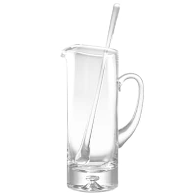 Majestic Gifts Inc. Glass Pitcher W/ Glass Stirrer-40 oz.-10" Height - 10", 6"