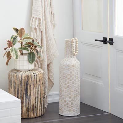 Bamboo Tall Woven Floor Vase