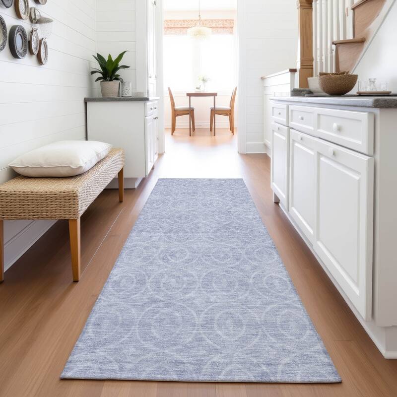 Premium Washable Super Soft Casual Contemporary Mayfield Rug - Sky - 2'3" x 7'6"