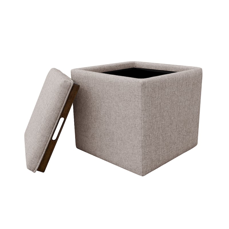 HomePop Storage Ottoman with Tray Top