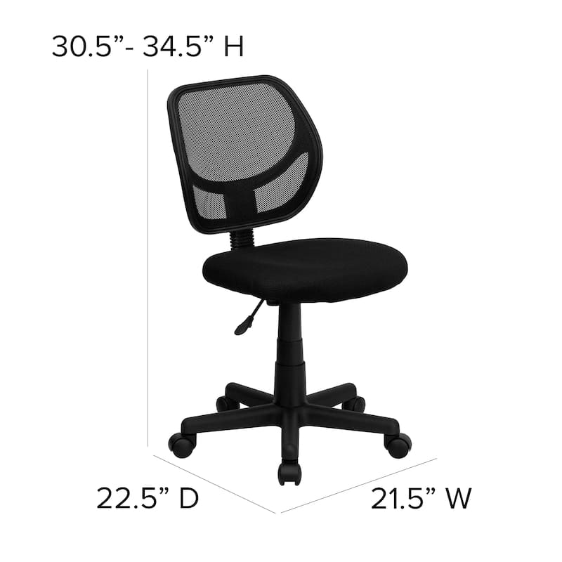 Low Curved Back Mesh Swivel Task Office Chair