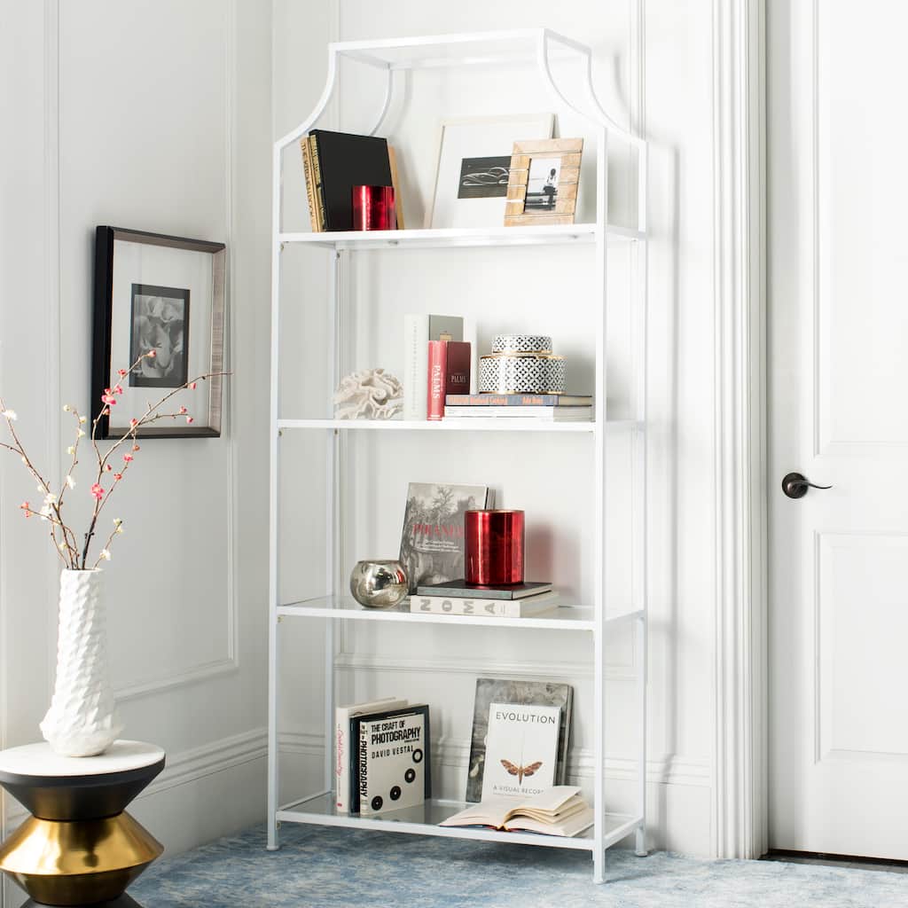 SAFAVIEH Sheron 4-Tier White Etagere - 36" x 12" x 80" - 36Wx12Dx80H
