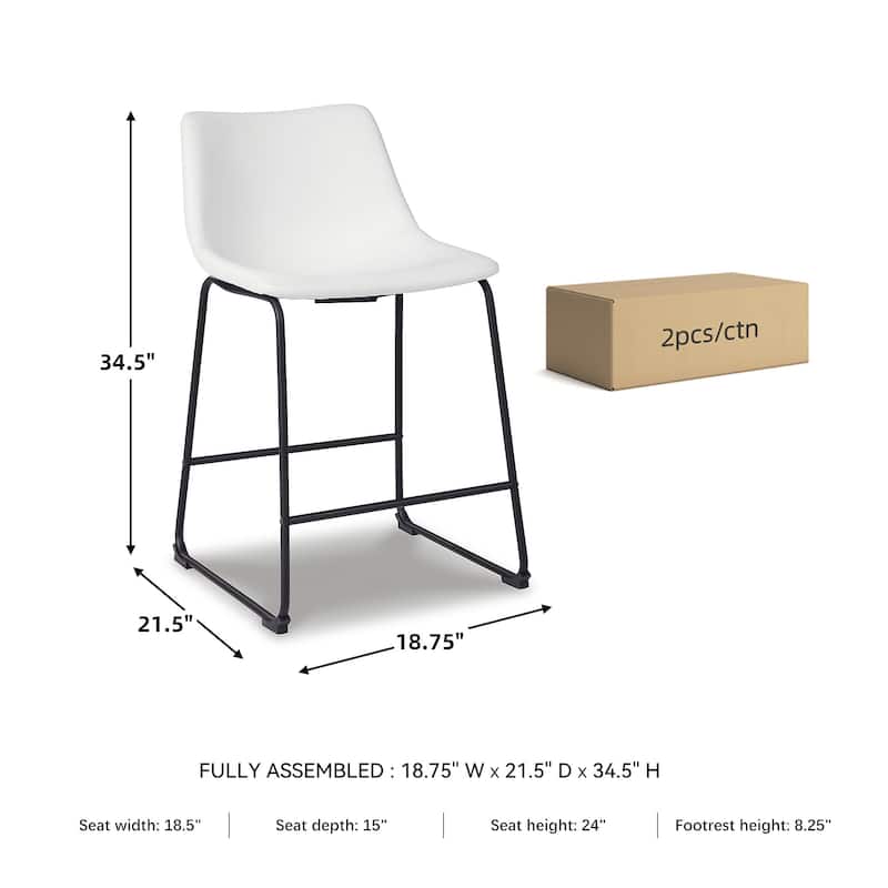 Signature Design by Ashley Centiar Counter Height Bar Stool (Set of 2)