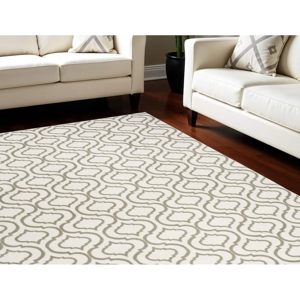 Jiri Power Loomed Non Skid Stain Resistant Area Rug By HomeRoots - 118' X '94' X '0.5