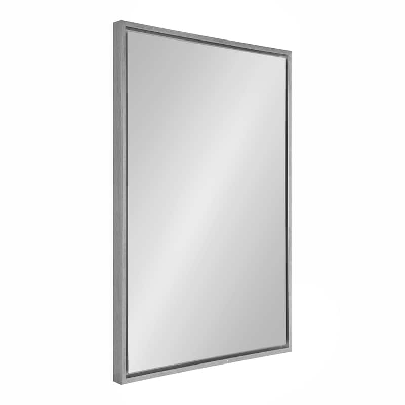 Kate and Laurel Evans Framed Floating Wall Mirror - 24x36 - Silver