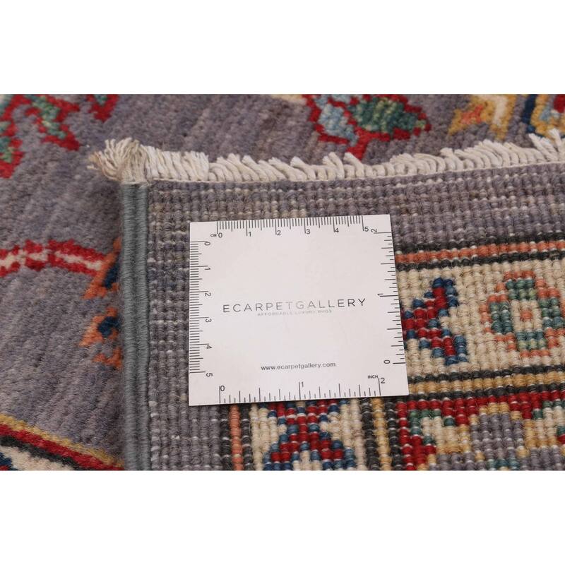 ECARPETGALLERY Hand-knotted Uzbek Ghazni Grey Wool Rug - 8'0 x 10'0