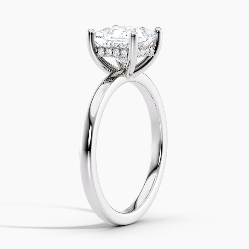 Auriya 14k Gold 2.25ctw Princess Hidden-Halo Lab Grown Diamond Engagement Ring