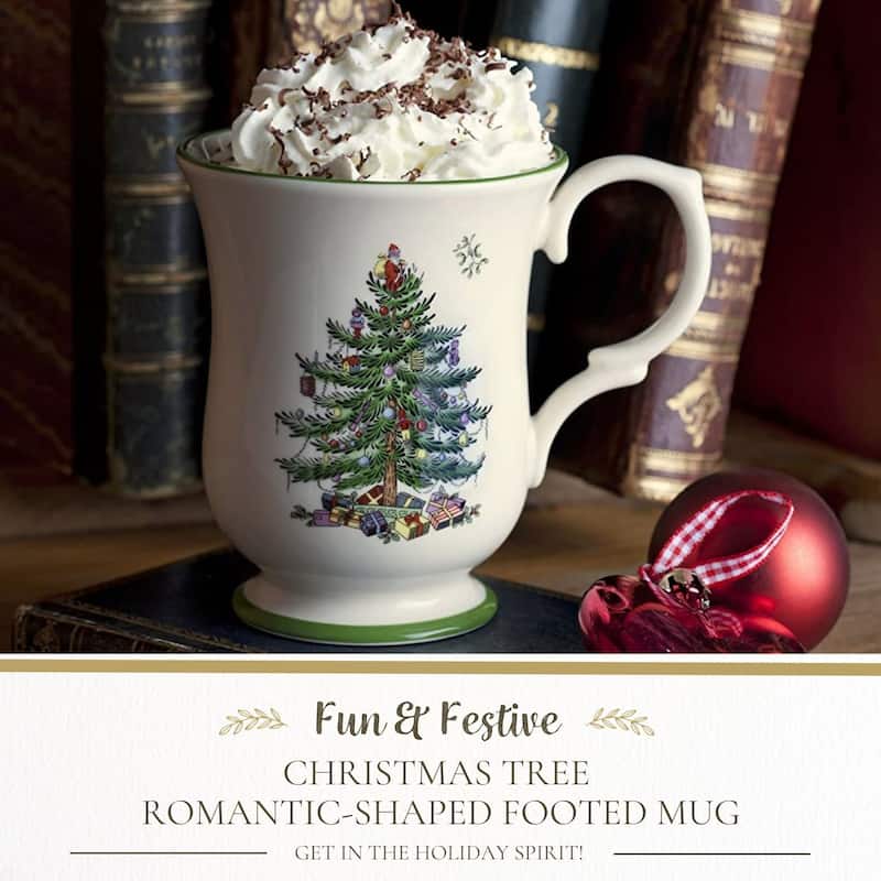 Spode Christmas Tree Romantic Shape Footed Mug