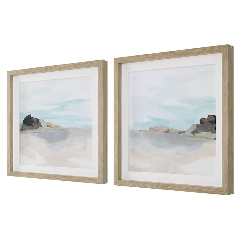 Uttermost Glacial Coast Framed Prints, Set/2 - 22.75"x22.75"x2"