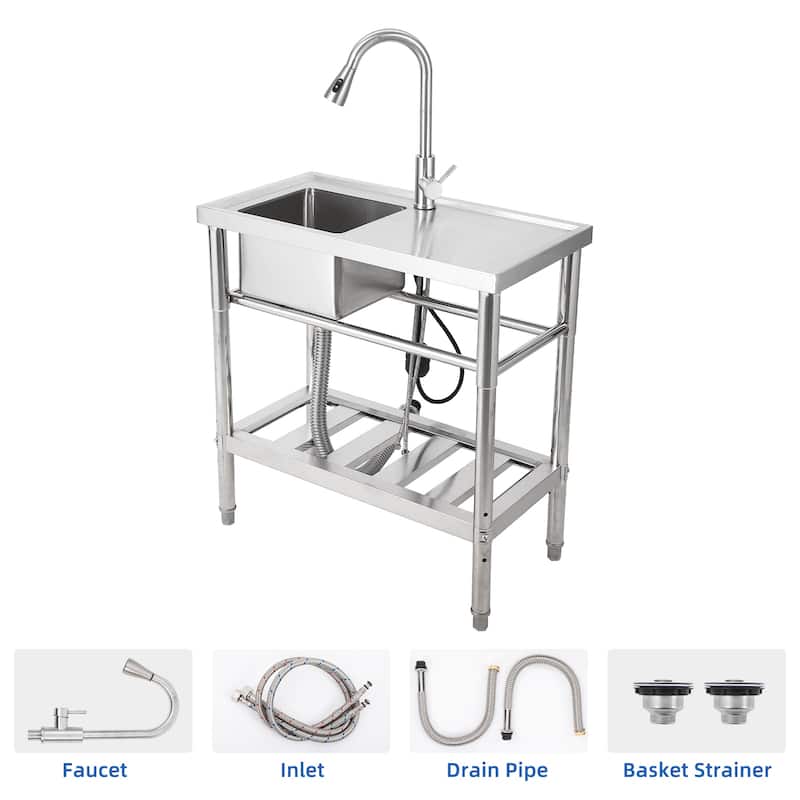 Stainless Steel Sink, with Faucet