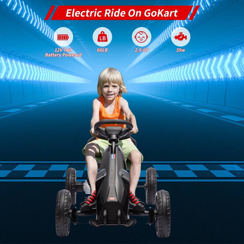 Ride On Toy Car, Battery Powered Pedal Go Karts, 12V