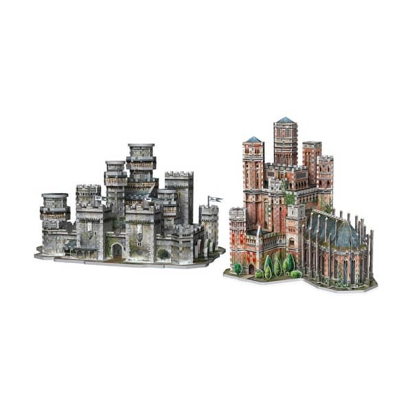 slide 2 of 20, Game of Thrones - 2 3D Puzzles - The Red Keep and Winterfell - 1755 Pcs - N/A