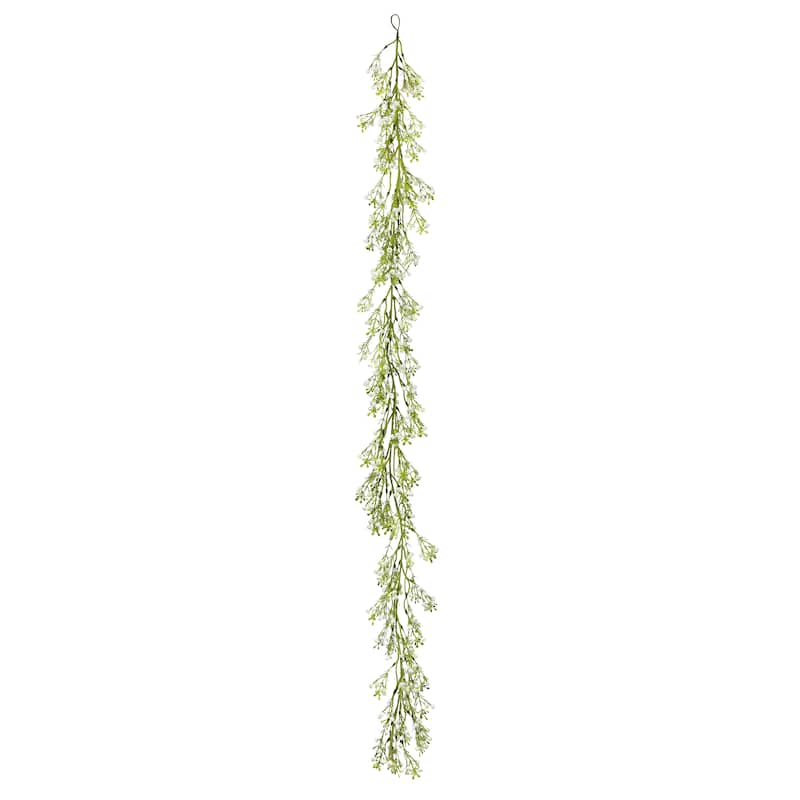 6.5ft Artificial Baby's Breath Gypsophila Leaf Vine Hanging Plant Greenery Foliage Garland - 78" L x 4" W x 4" DP