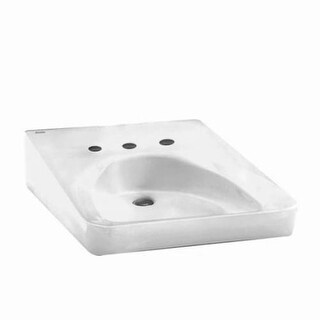 American Standard 9140.021 Wheelchair 20" Wall Mounted Porcelain Bathroom Sink - White