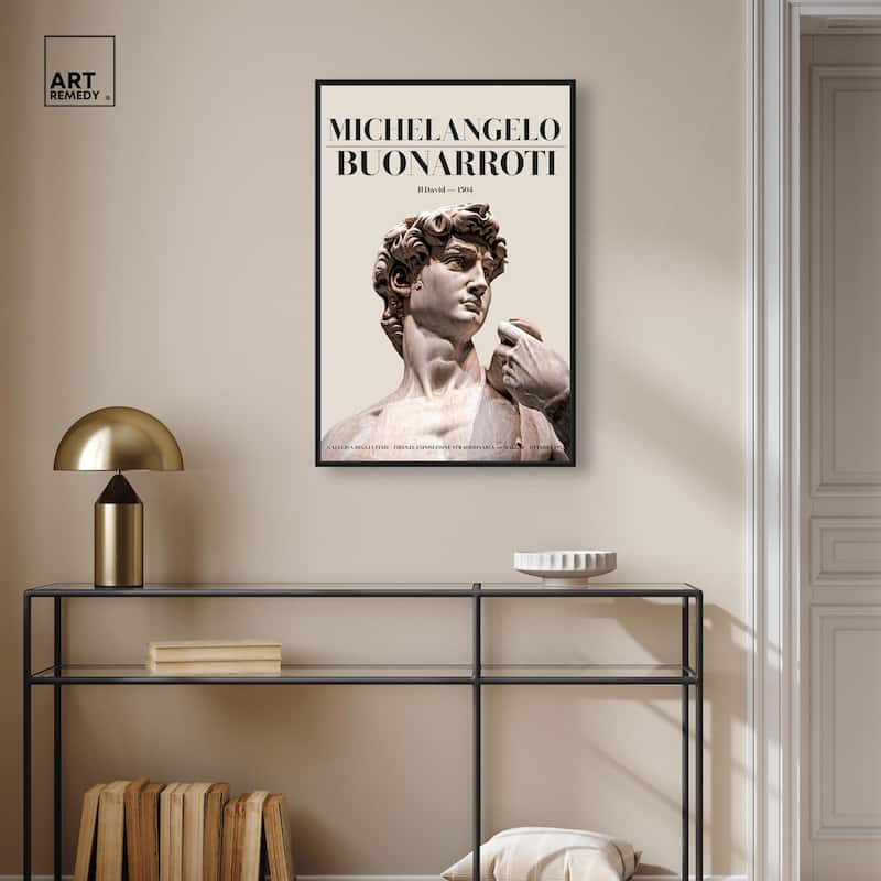 Gaze of Michelangelo's David Canvas by Art Remedy