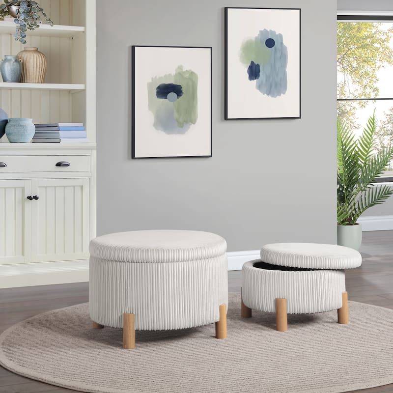 Bennett 2-Piece Storage Ottoman Set