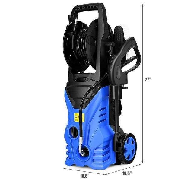 1800W 2030PSI Electric Pressure Washer Cleaner with Hose Reel-Blue - onesize