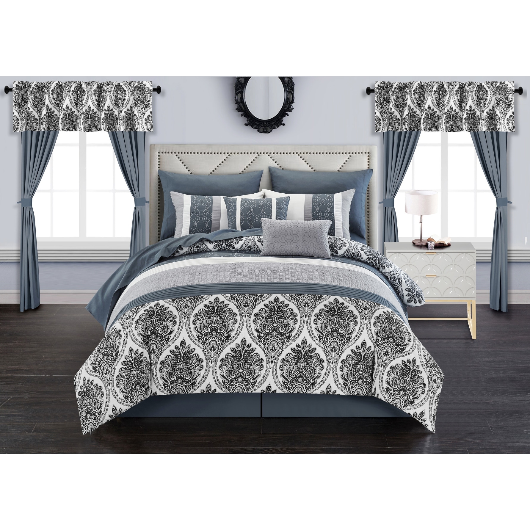 Grey bed in best sale a bag queen