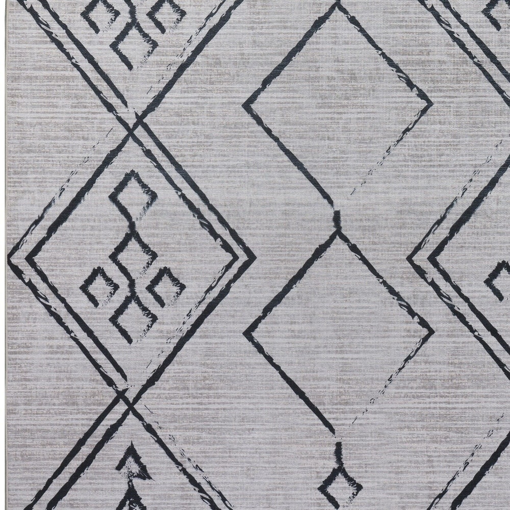 Machine Washable-Eco-Friendly Area Rug With Non-Slip Backing Aspen Tribal Moroccan Bohemian Design