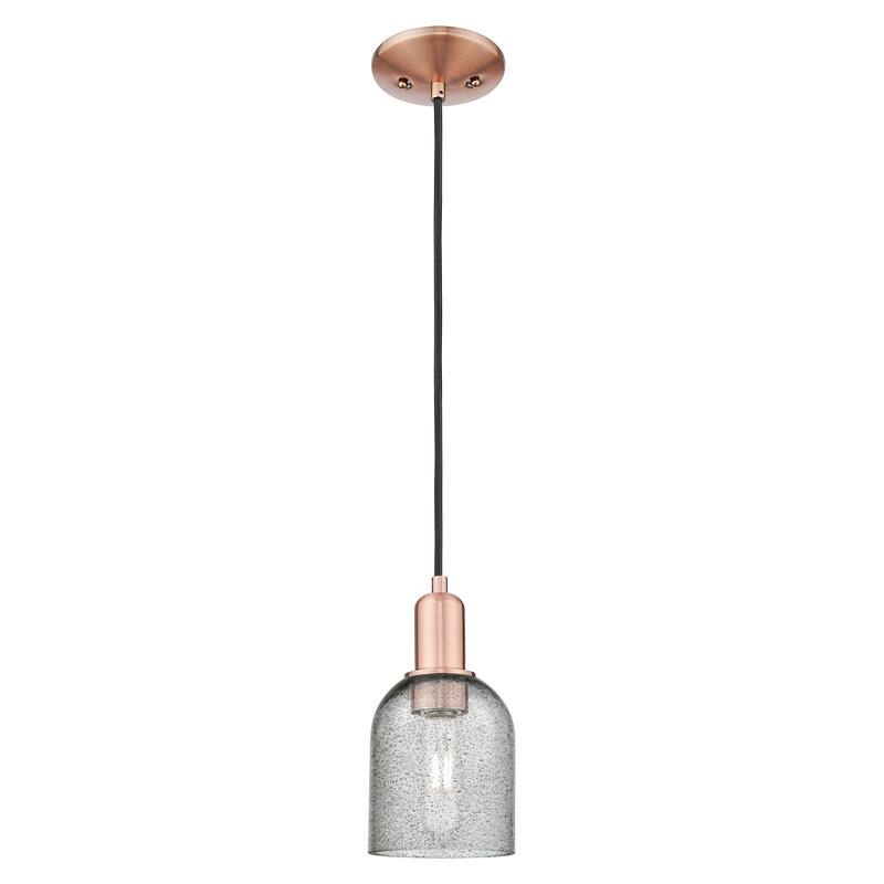 Innovations Lighting Endless Possibilities Arcadia - Caledonia - 1 Light 5" Cord Hung Mini Pendant - Charcoal/Antique Copper