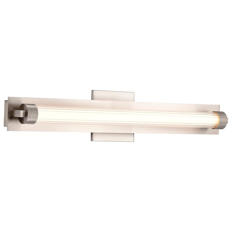 Larissa 24 Inch LED Vanity 3000K CCT Brushed Nickel Finish Opaque Glass - Brushed Nickel