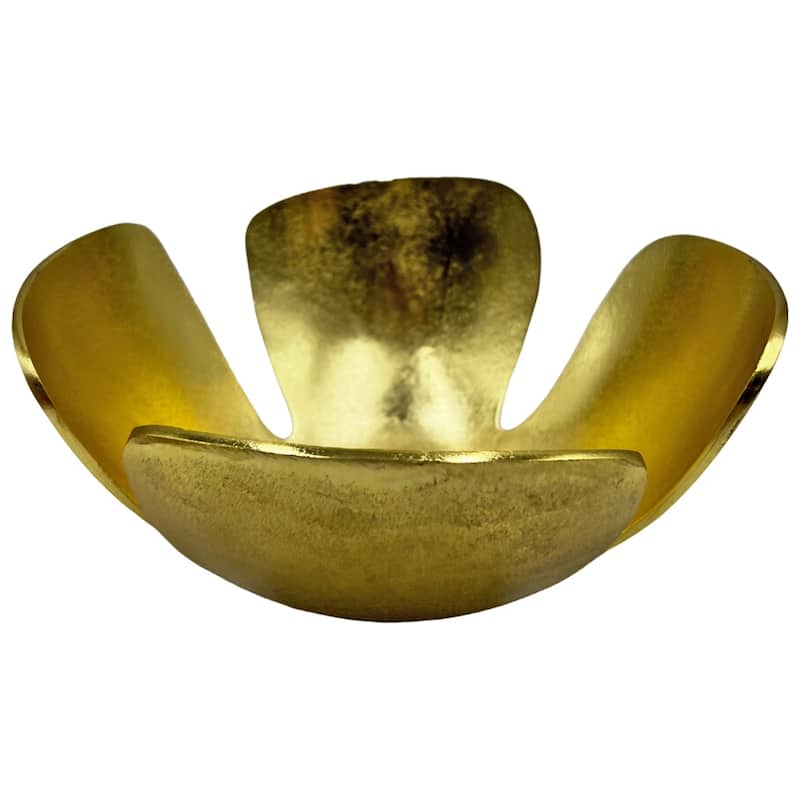 9 Inch Wide Decorative Handmade Aluminum Clover Leaf Bowl - 9 x 9 x 4 in