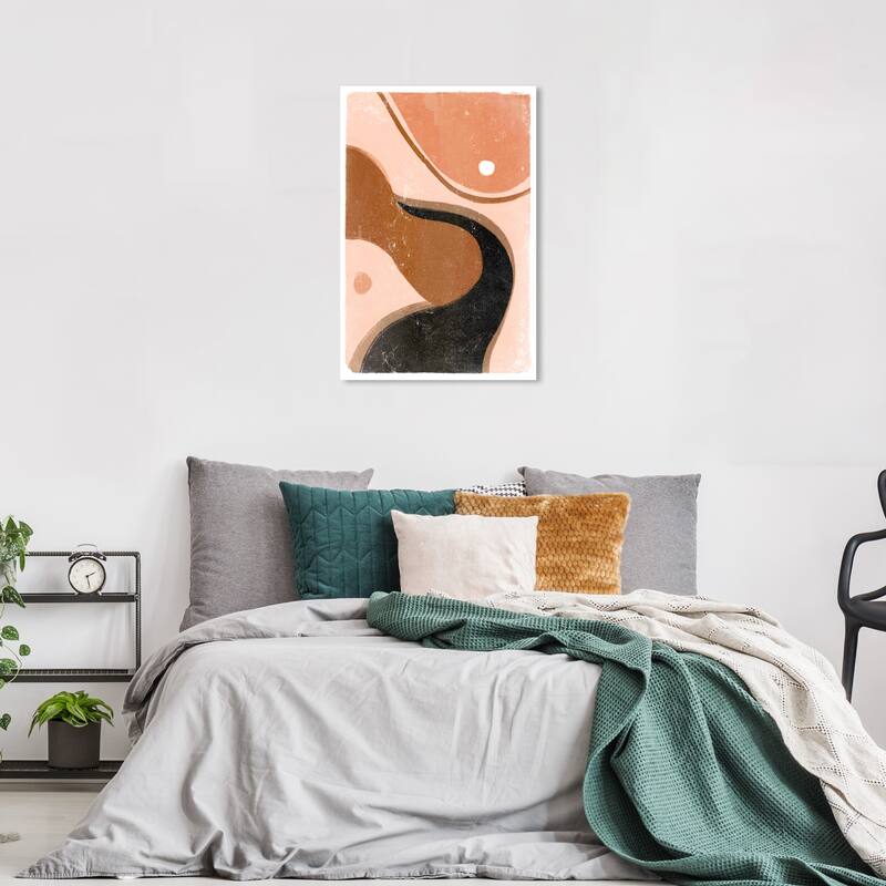 Wynwood Studio Canvas Abstract Finding Energy Black and Pastel Pink Modern & Contemporary Wall Art Canvas Print - 36 x 24