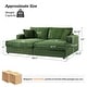 preview thumbnail 16 of 22, HULALA HOME Brigida Modern Oversized Loveseat Sofa Chaise Daybed