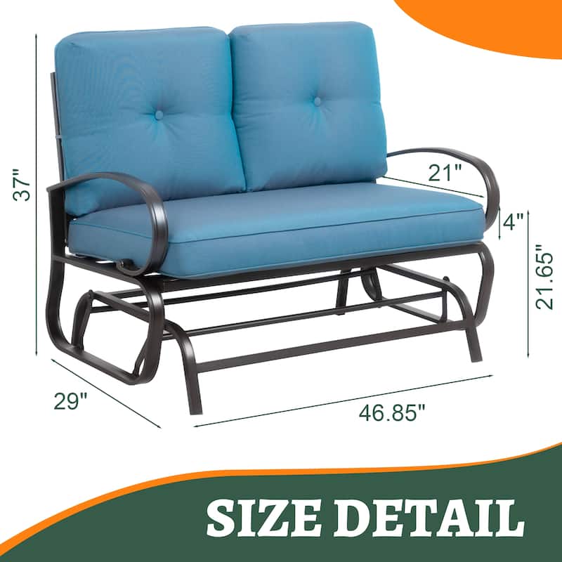 Futzca Outdoor Patio Glider Rocking Bench